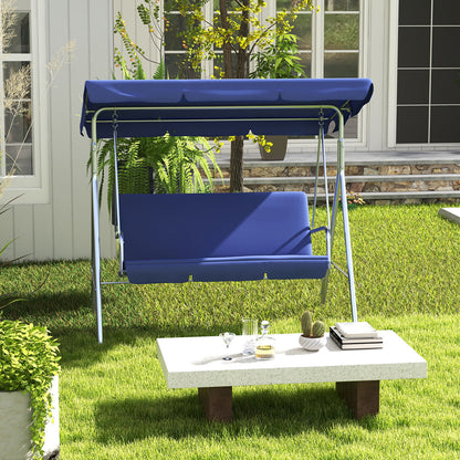 Milano Outdoor Swing Bench Seat Chair Canopy Furniture 3 Seater Garden Hammock-Outdoor Chairs &amp; Lounges-PEROZ Accessories