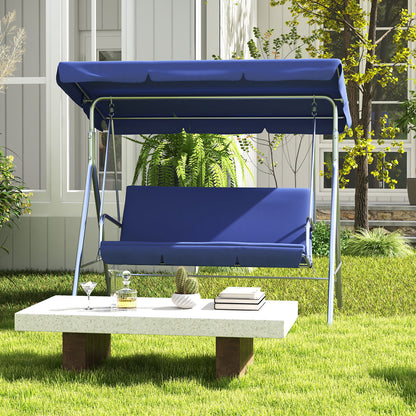 Milano Outdoor Swing Bench Seat Chair Canopy Furniture 3 Seater Garden Hammock-Outdoor Chairs &amp; Lounges-PEROZ Accessories