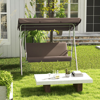 Milano Outdoor Swing Bench Seat Chair Canopy Furniture 3 Seater Garden Hammock-Outdoor Chairs &amp; Lounges-PEROZ Accessories