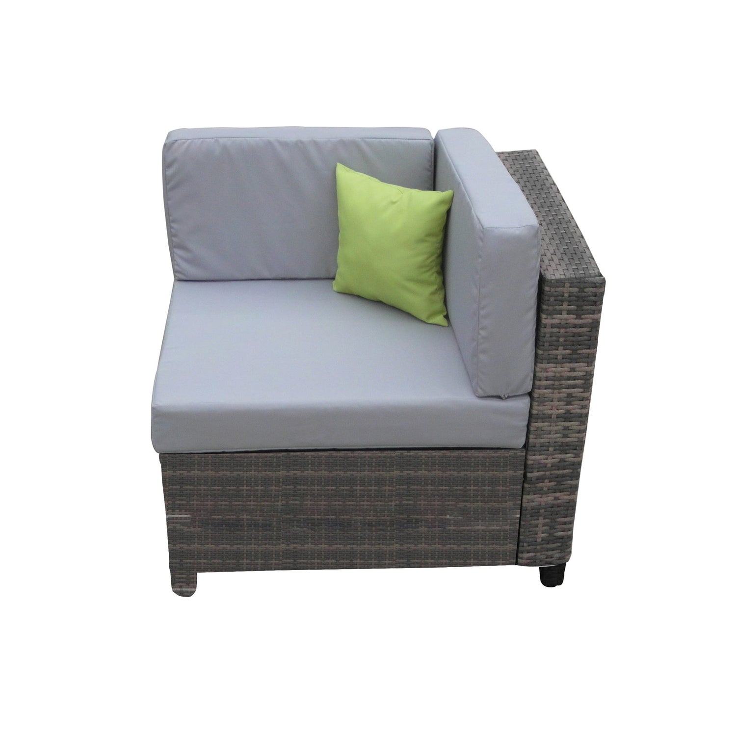 Milano 7 Piece Wicker Rattan Sofa Set Grey Outdoor Lounge Furniture-Outdoor Sofa/Lounge Sets-PEROZ Accessories