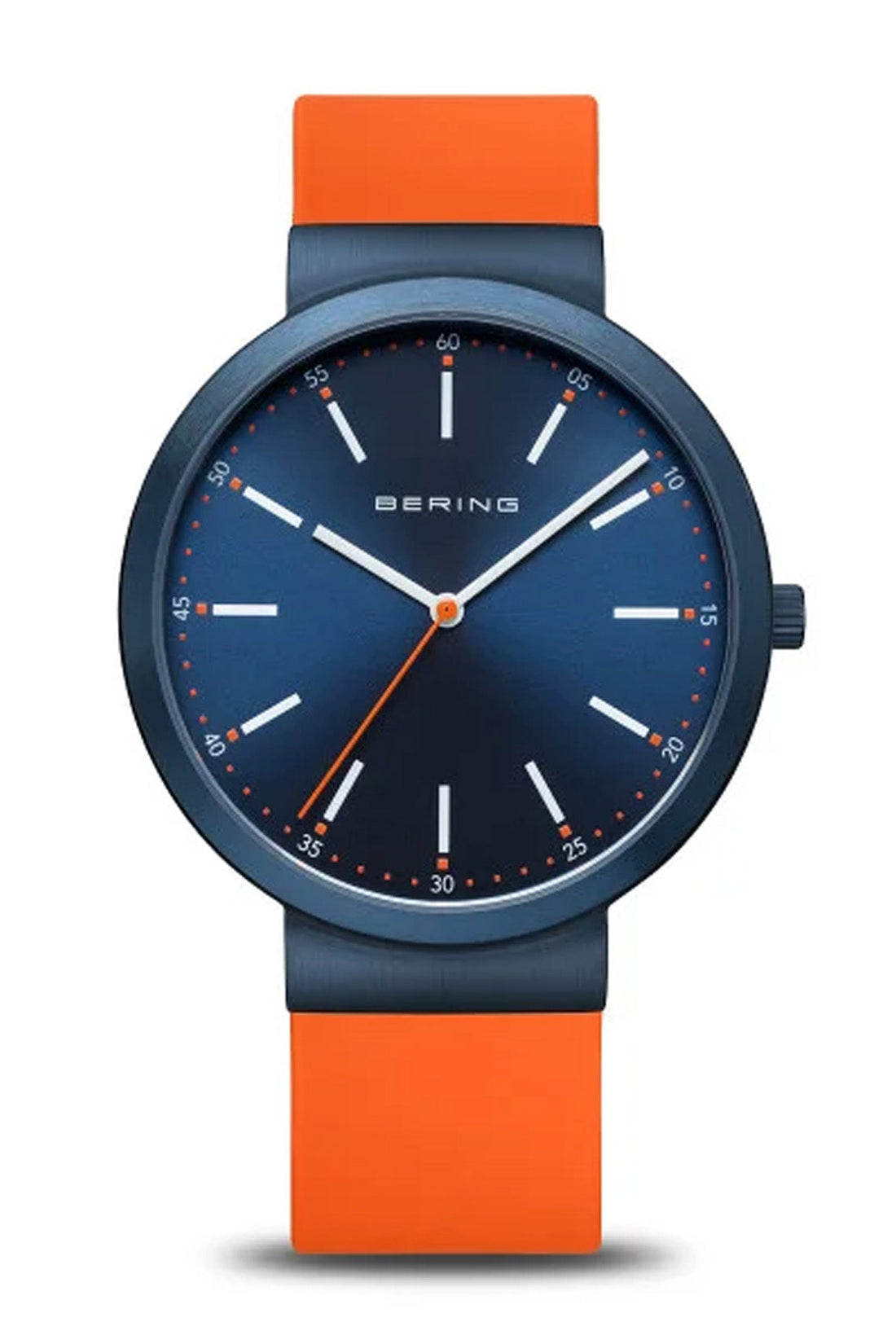 Bering Gents 41mm Blue Dial Blue Silicon Strap Watch-PEROZ Accessories