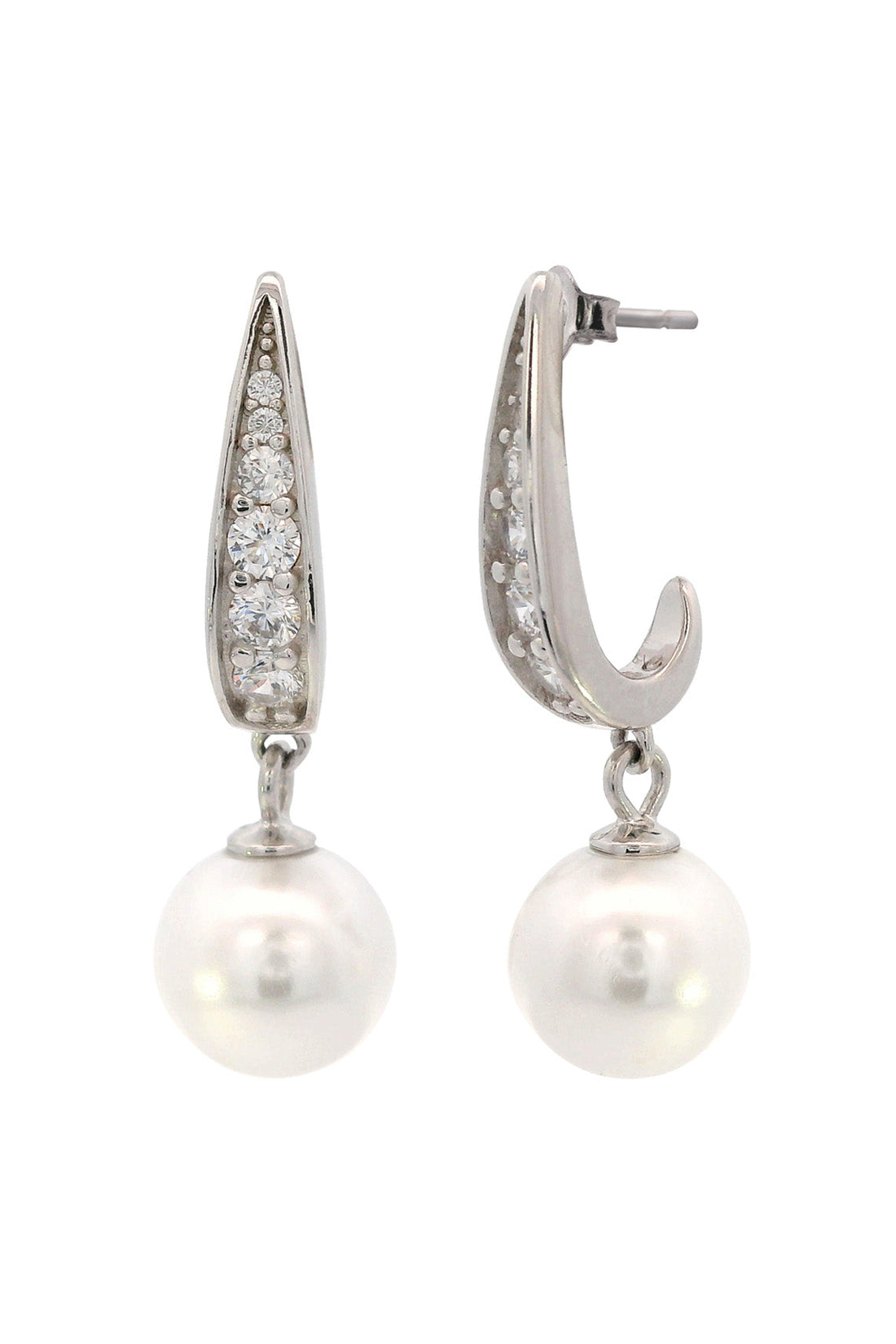 ADAGIO SERENE SHINE PEARL EARRINGS SILVER-PEROZ Accessories