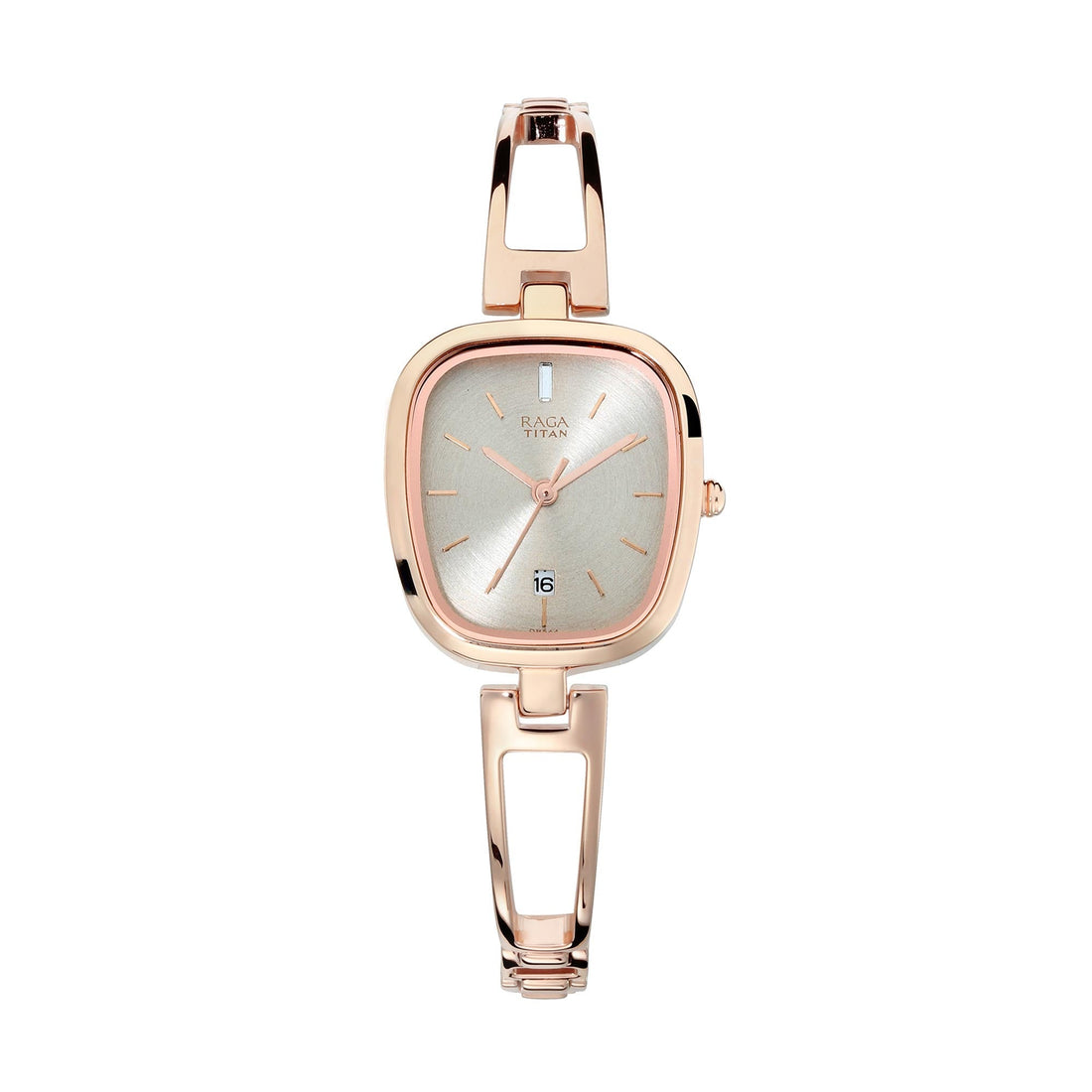 Titan Raga Viva Grey Dial Analogue Rose Gold Metal Strap watch for Women-PEROZ Accessories