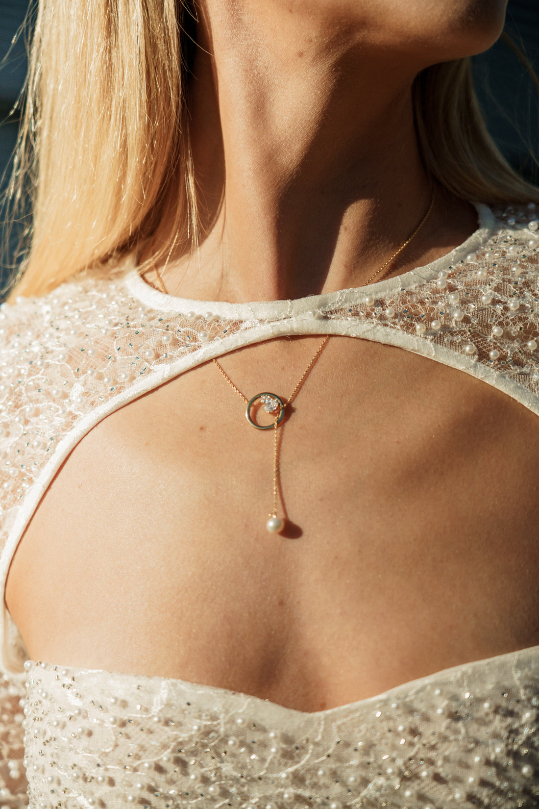 CHIC NOEL FRESHWATER PEARL LARIAT GOLD-PEROZ Accessories