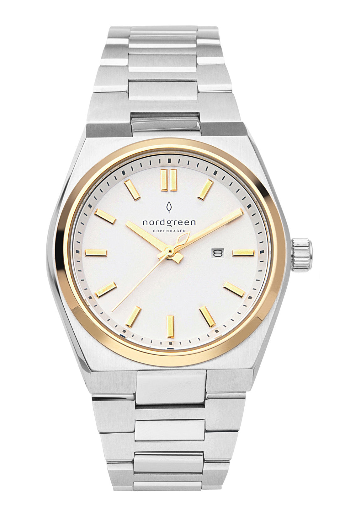 Nordgreen Succession 35mm White Dial Two Tone Stainless Steel Strap Watch-PEROZ Accessories