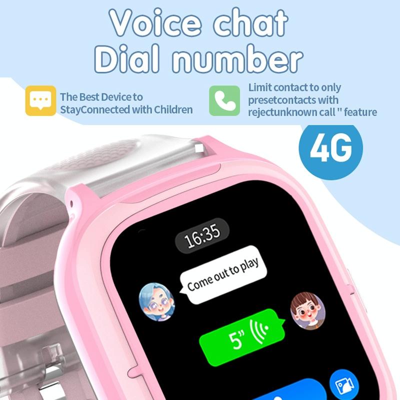 4G Kids Smart Phone Positioning Watch Ip67 Waterproof / Video / Voice Calling - Pink-Smart Watches-PEROZ Accessories