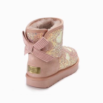 Ugg Valerie Bailey Bow Glitter Boots-Boots-PEROZ Accessories