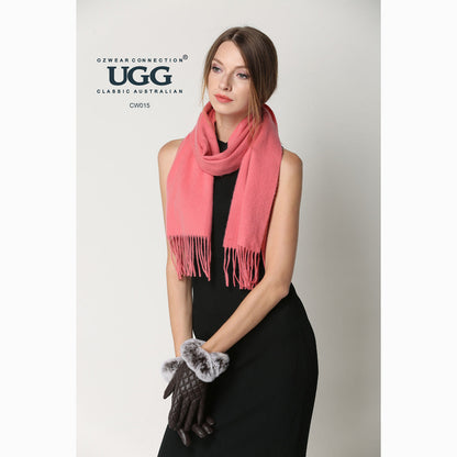 Ugg Cashmere &amp; Wool Scarf Watermelon-Scarves-PEROZ Accessories