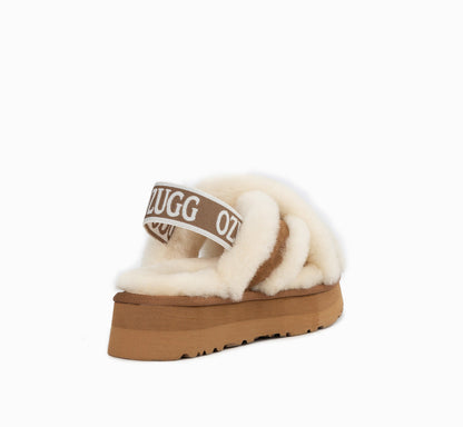 Ugg Adele Platform Slipper(Elastic Backstrap) (Water Resistant)-Slippers-PEROZ Accessories