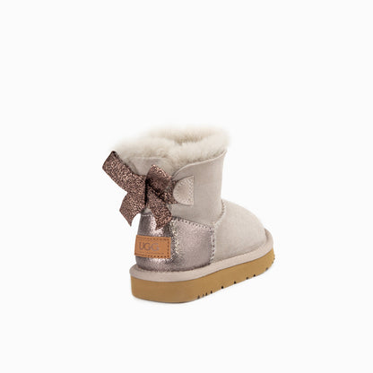 Ugg Kids Bailey Bow (Glitz) Boots-Kid Boots-PEROZ Accessories