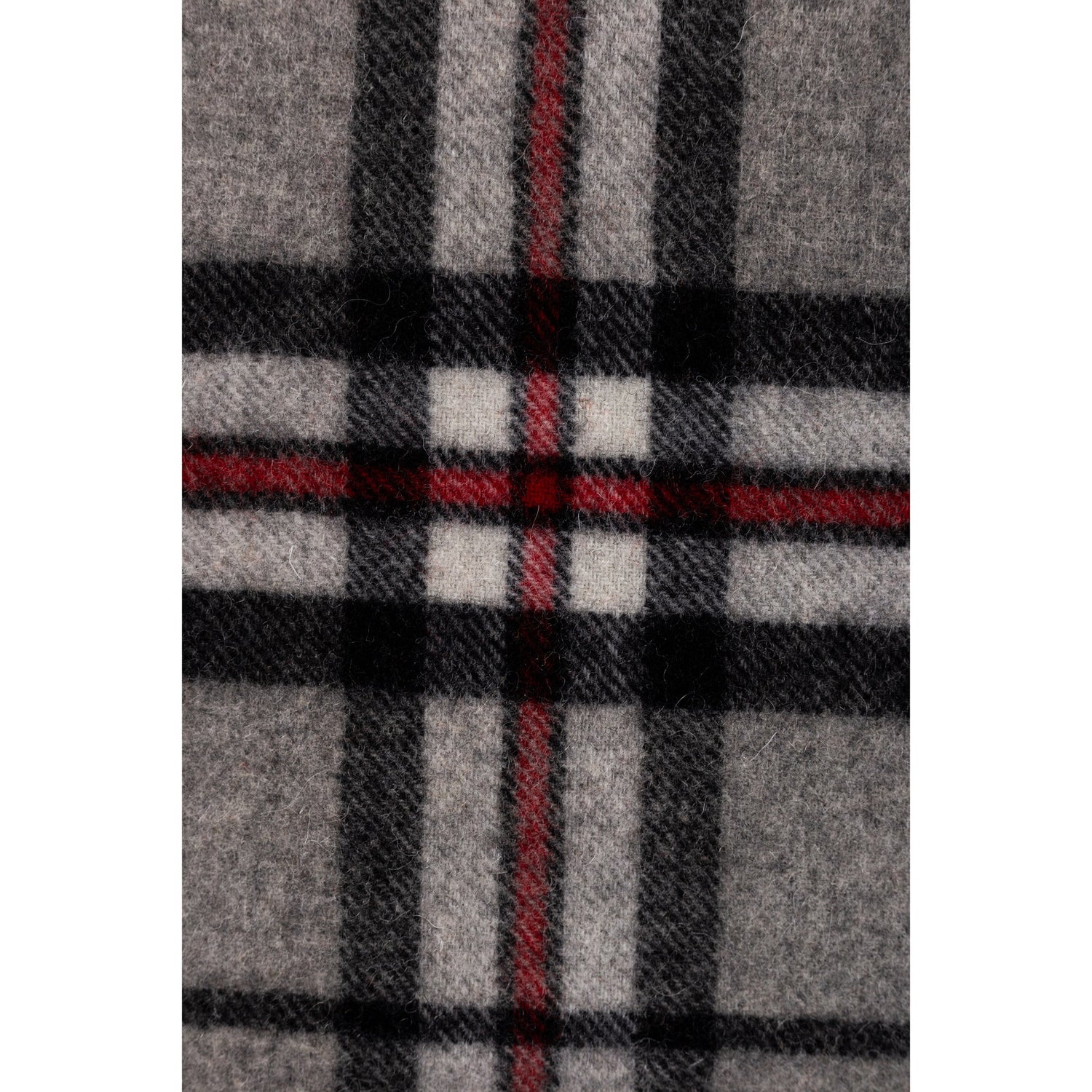 Ugg 100% Wool Scarf Ash Grey and Black Check-Scarves-PEROZ Accessories