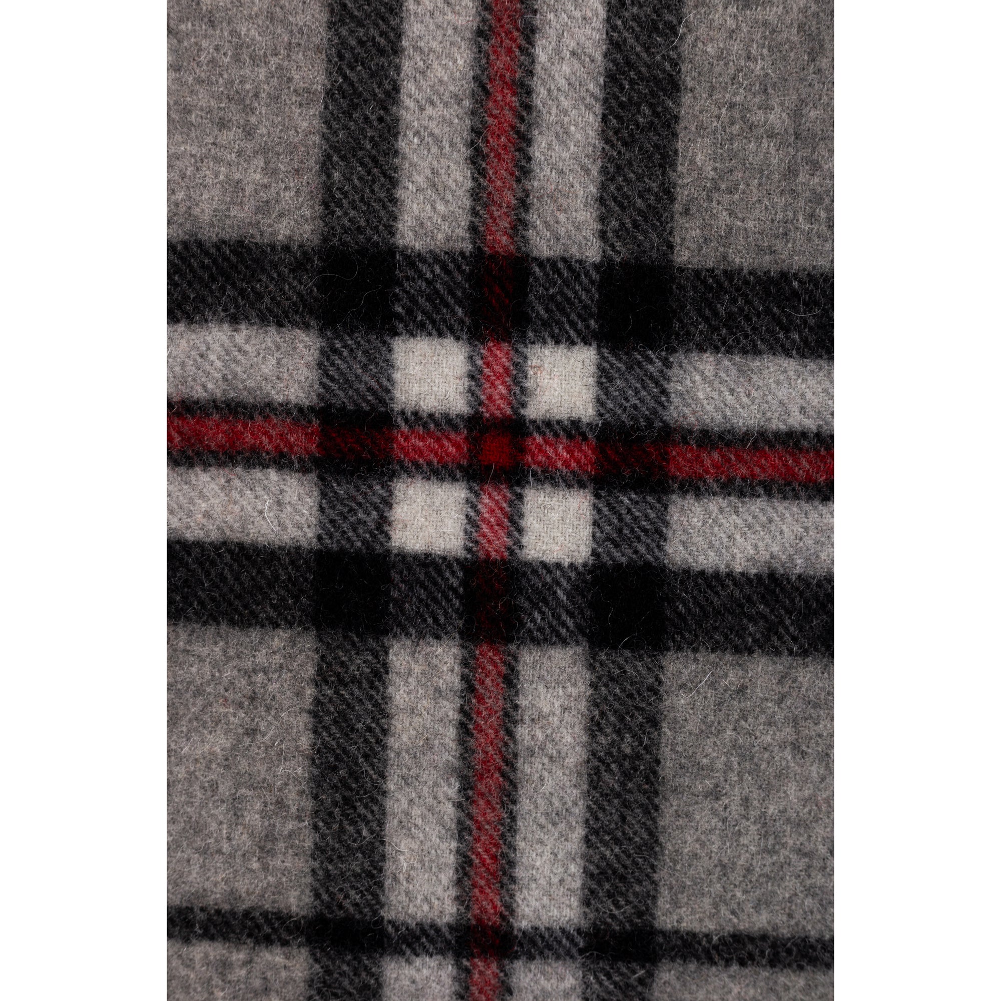 Ugg 100% Wool Scarf Ash Grey and Black Check-Scarves-PEROZ Accessories