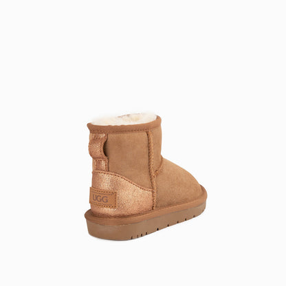 Ugg Kids Classic Mini (Glitz) Boots (Water Resistant)-Kid Boots-PEROZ Accessories