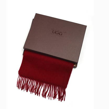Ugg 100% Wool Scarf Red-Scarves-PEROZ Accessories