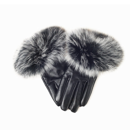 Ugg Touch Screen Fur Glove-Gloves-PEROZ Accessories