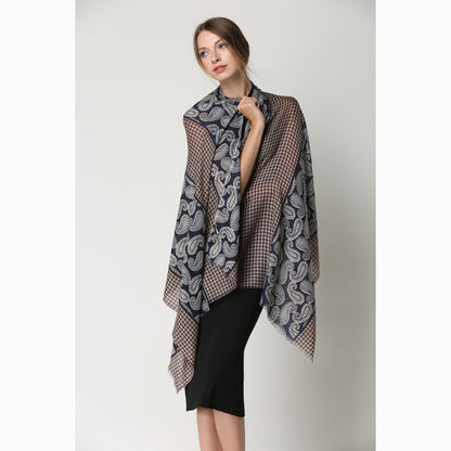 Ugg 100% Australian Merino Wool Scarf Ming Blue-Scarves-PEROZ Accessories