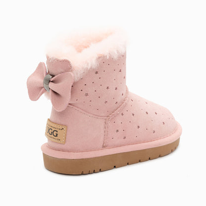 Ugg Kids Mini Bailey Bow Starry Boots-Kid Boots-PEROZ Accessories