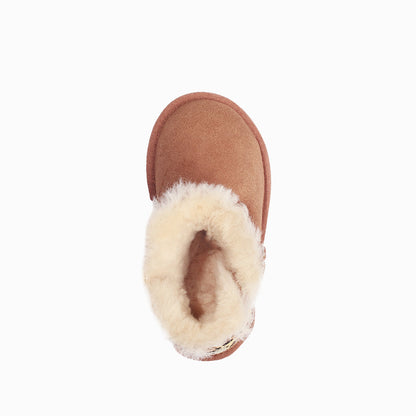 Ugg Kids Mini Button Boots (Water Resistant)-Kid Boots-PEROZ Accessories