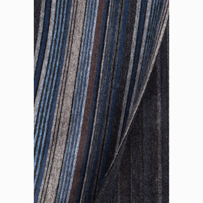 Ugg Cashmere &amp; Wool Scarf Navy and Bedge (Stripe)-Scarves-PEROZ Accessories