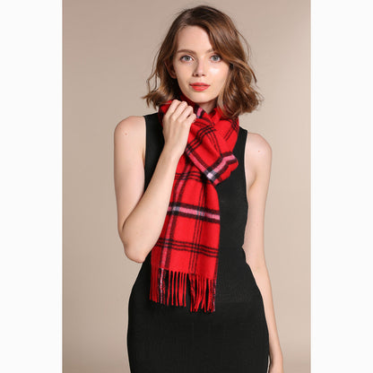 Ugg 100% Australian Merino Wool Reversible Scarf Red-Scarves-PEROZ Accessories