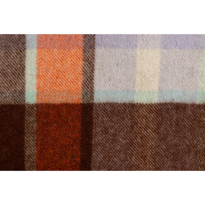 Ugg 100% Wool Scarf Maroon and Light Grey Check-Scarves-PEROZ Accessories