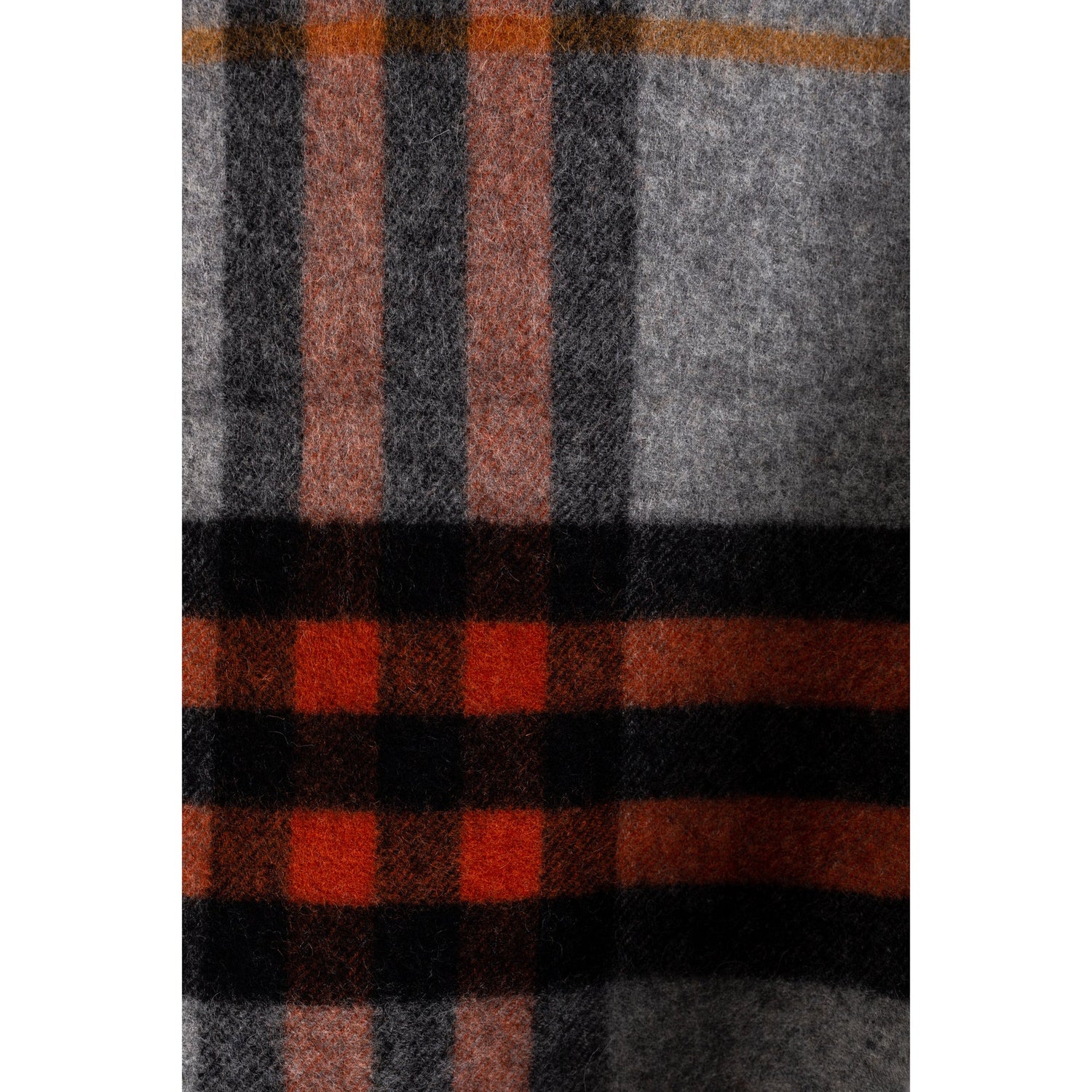 Ugg 100% Wool Scarf Dark Grey and Coffee Check-Scarves-PEROZ Accessories