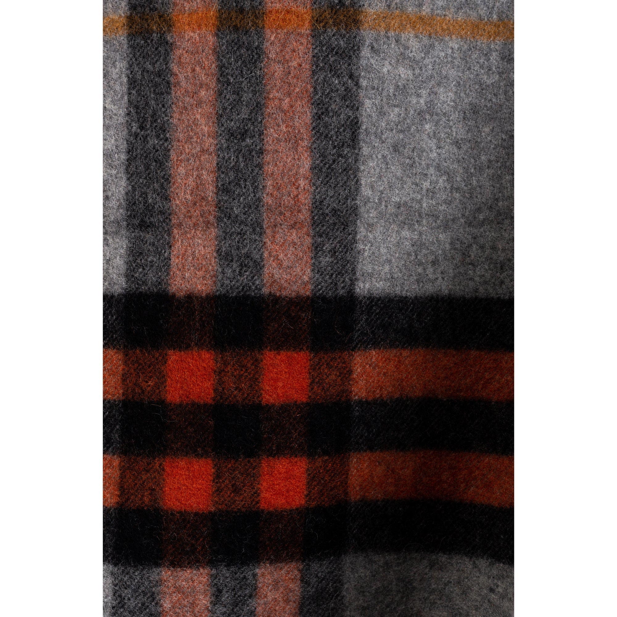Ugg 100% Wool Scarf Dark Grey and Coffee Check-Scarves-PEROZ Accessories