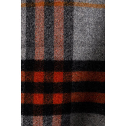 Ugg 100% Wool Scarf Dark Grey and Coffee Check-Scarves-PEROZ Accessories