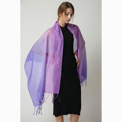 Ugg 100% Merino Wool Tie Dye Scarf Purple and Lavanda-Scarves-PEROZ Accessories
