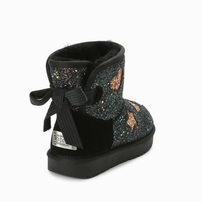 Ugg Valerie Bailey Bow Glitter Boots-Boots-PEROZ Accessories