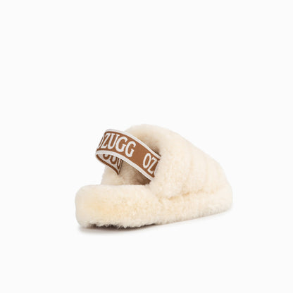 Ugg Kids Brooklyn Fluff Slide-Slides-PEROZ Accessories