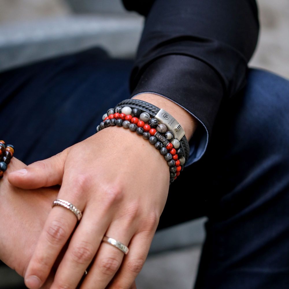 Rebel and Rose Red Delight Vintage 6mm Bracelet-PEROZ Accessories