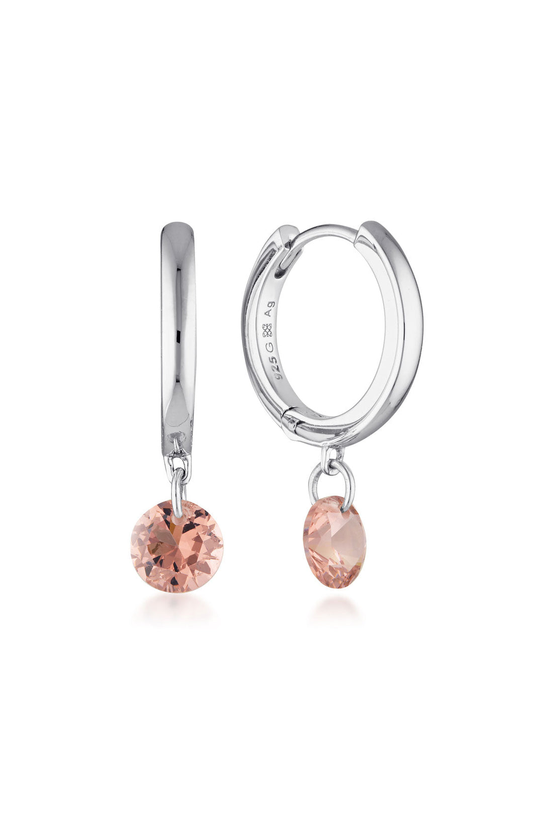 MIRAGE ALICE MORGANITE DROPLET EARRINGS SILVER-PEROZ Accessories