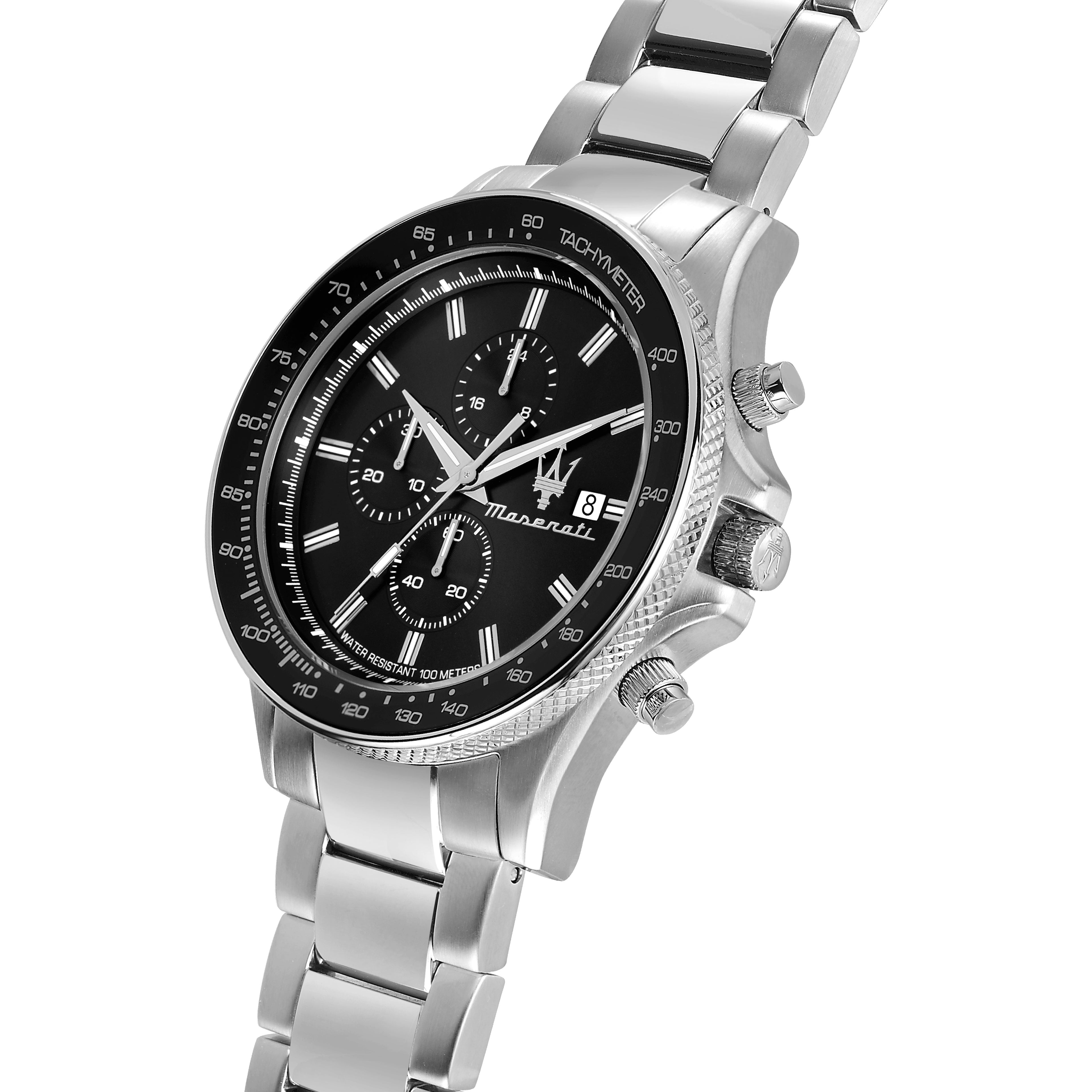 Maserati Sfida 44mm Black Dial Chronograph Watch-PEROZ Accessories