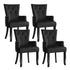 4x Artiss Dining Chairs Velvet French Provincial Armchair Black-Furniture > Bar Stools & Chairs > Arm Chairs & Recliners-PEROZ Accessories