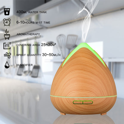 Essential Oils Ultrasonic Aromatherapy Diffuser Air Humidifier Purify 400ML-Home Fragrances-PEROZ Accessories