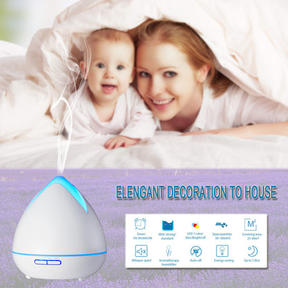 Essential Oils Ultrasonic Aromatherapy Diffuser Air Humidifier Purify 400ML-Home Fragrances-PEROZ Accessories