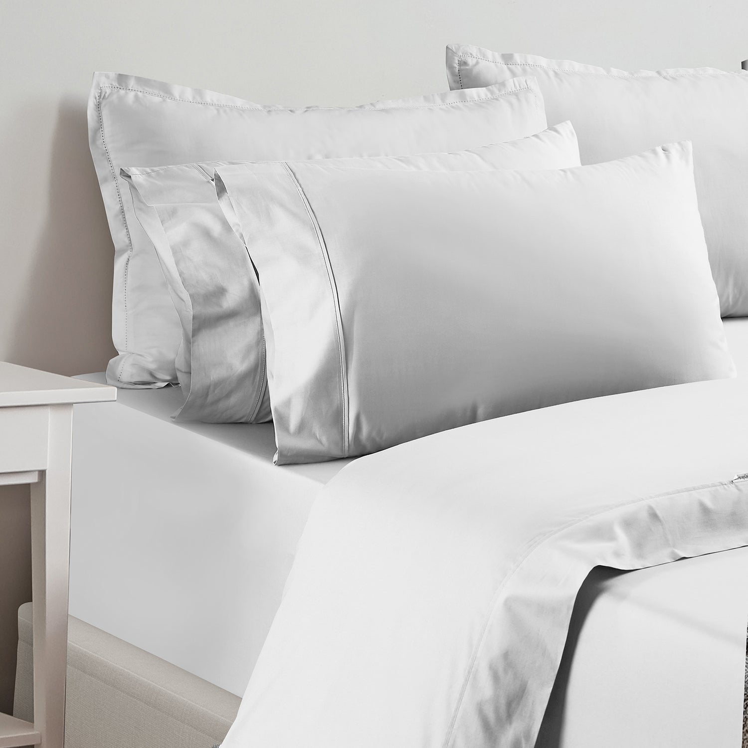 Renee Taylor 1500 Thread Count Pure Soft Cotton Blend Flat &amp; Fitted Sheet Set-Bed Linen-PEROZ Accessories
