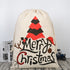 50x70cm Canvas Hessian Christmas Santa Sack Xmas Stocking Reindeer Kids Gift Bag, Cream - Christmas Tree-Occasions > Christmas > Christmas Decorations-PEROZ Accessories