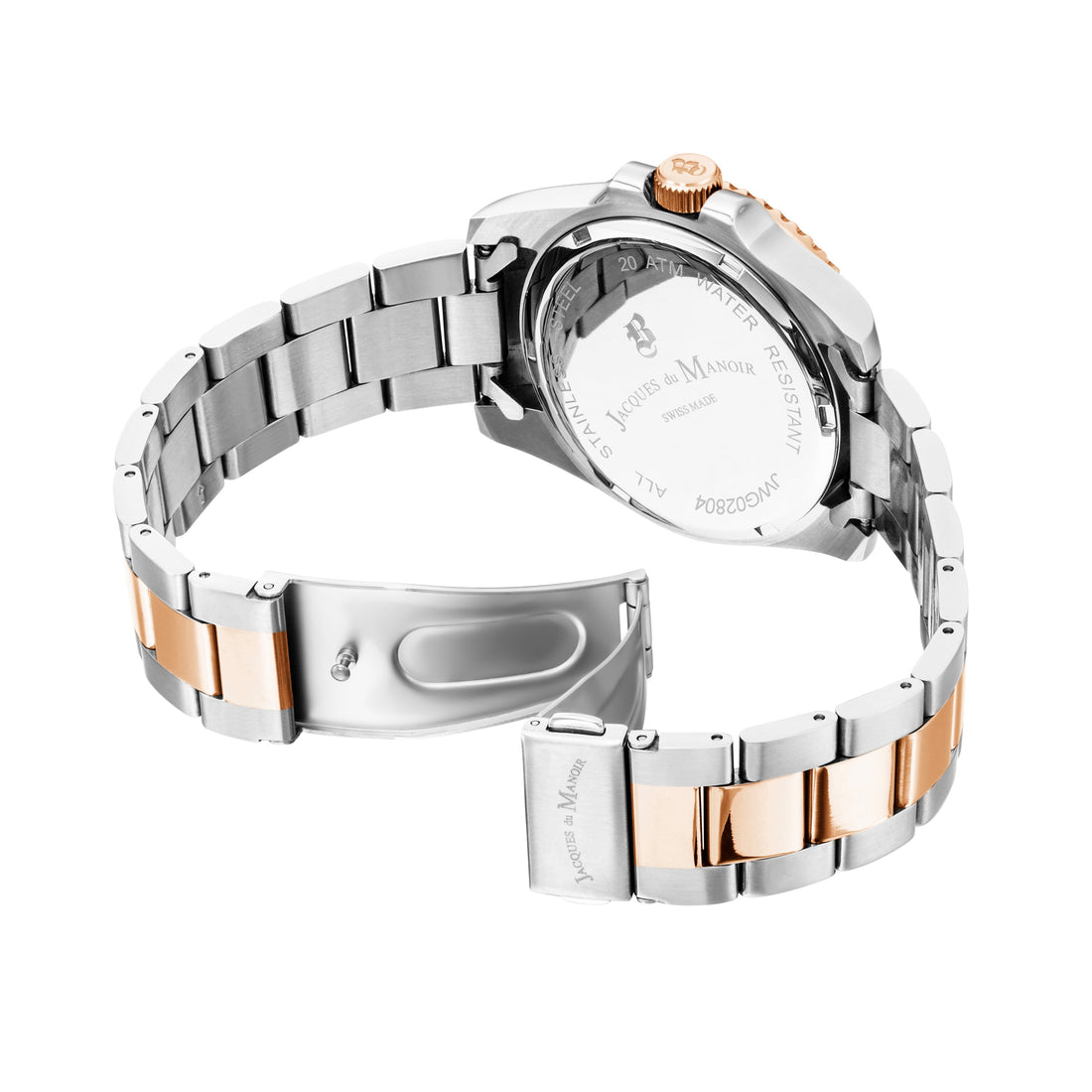 Jacques Du Manoir Swiss-Made Pro Scuba 43mm 200m Water Resistant Two Tone Green Watch-PEROZ Accessories