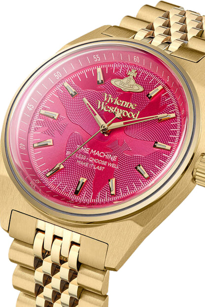 Vivienne Westwood Lady Sydenham 39mm Gold &amp; Pink Watch-PEROZ Accessories