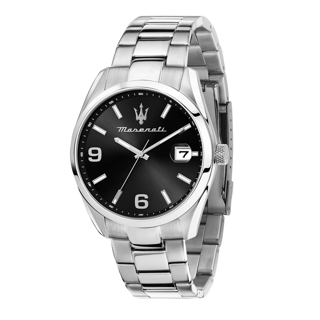 Maserati Attrazione 43mm Silver Stainless Steel Watch-PEROZ Accessories