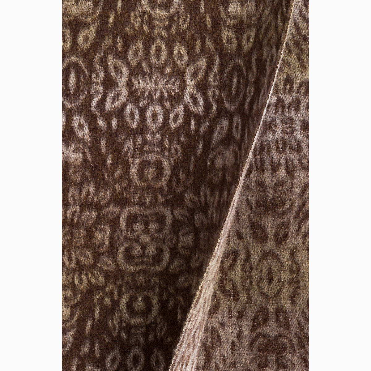 Ugg Cashmere &amp; Wool Scarf Chocolate and Tan-Scarves-PEROZ Accessories