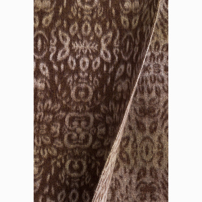 Ugg Cashmere &amp; Wool Scarf Chocolate and Tan-Scarves-PEROZ Accessories