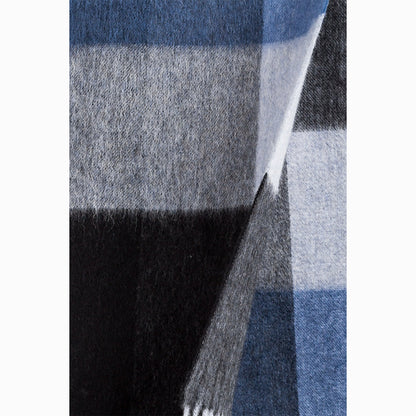Ugg Cashmere &amp; Wool Scarf Blue Grey and Black-Scarves-PEROZ Accessories