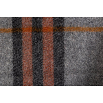Ugg 100% Wool Scarf Dark Grey and Coffee Check-Scarves-PEROZ Accessories