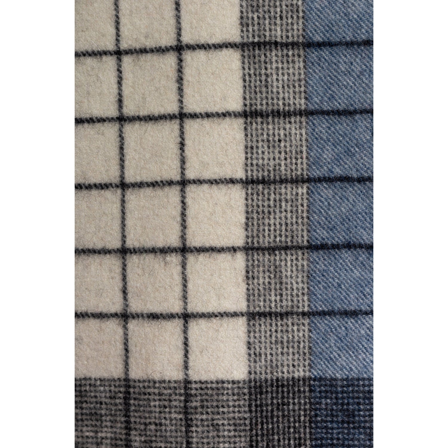 Ugg 100% Wool Scarf Ivory and Orange Blue Check-Scarves-PEROZ Accessories