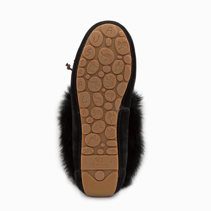 Ugg Fluff Tassel Moccasin (Inner Wedge)-Loafers &amp; Moccasins-PEROZ Accessories