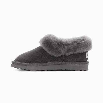 Ugg Slippers Avery Unisex Premium Sheepskin Slippers Suede-Slippers-PEROZ Accessories