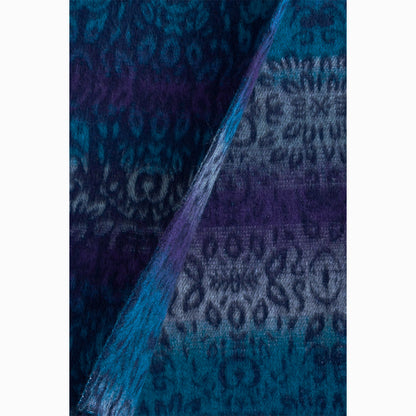 Ugg Cashmere &amp; Wool Scarf Purple and Blue-Scarves-PEROZ Accessories